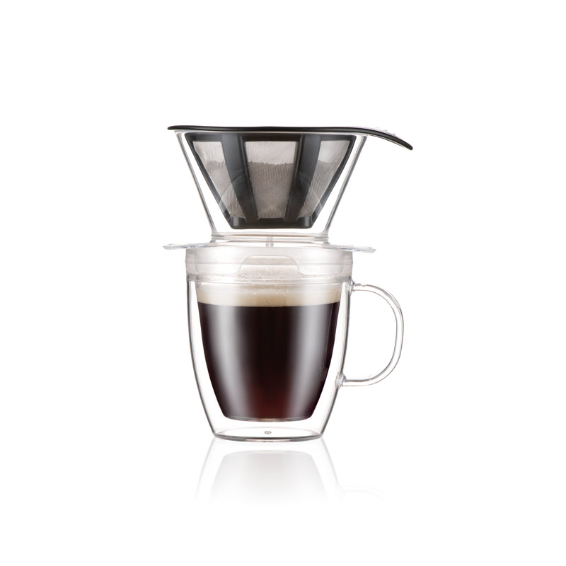 Bodum 1.5Cup Pour Over Coffee Dripper Set With Double Wall Mug